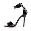 Pleaser - AMUSE10 Ankle strap sandal - Black Product image